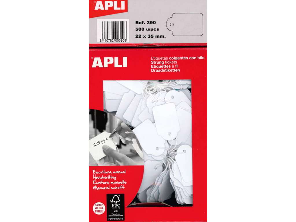 Hanging tags no. 390 - 22x35mm