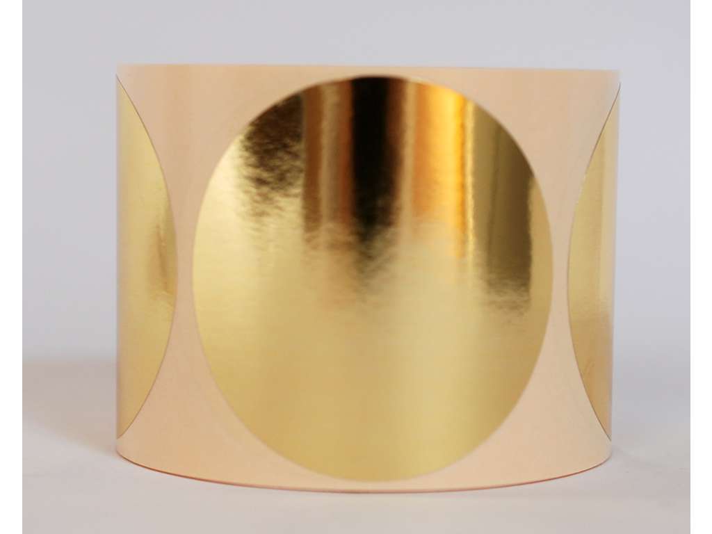 Etiketter Ø63mm Metallic guld