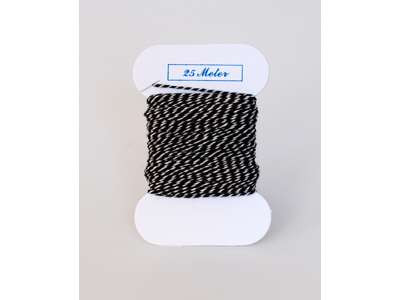 Cotton cord vnd. black and white