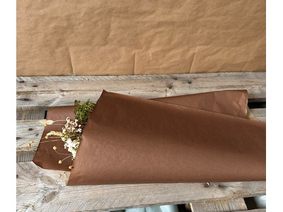 Blomsterpapir i ark mørkebrun 62x85cm 10 kg