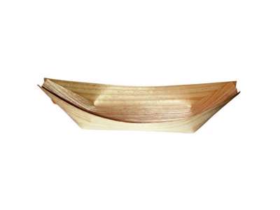 Træbåd i Poppeltræ 17 cm. 50 stk/pak