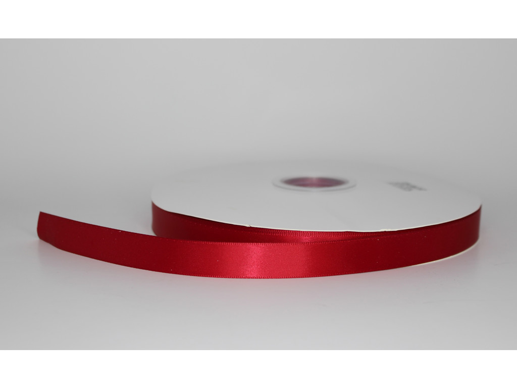 Silkebånd glat 16 mm Satin Scarlet