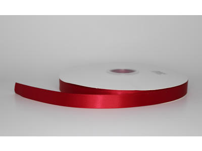 Silkebånd glat 16 mm Satin Scarlet