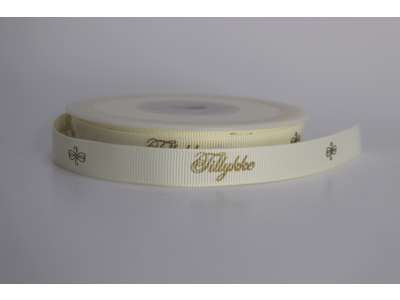 Tillykke bånd creme 13mm x 20m