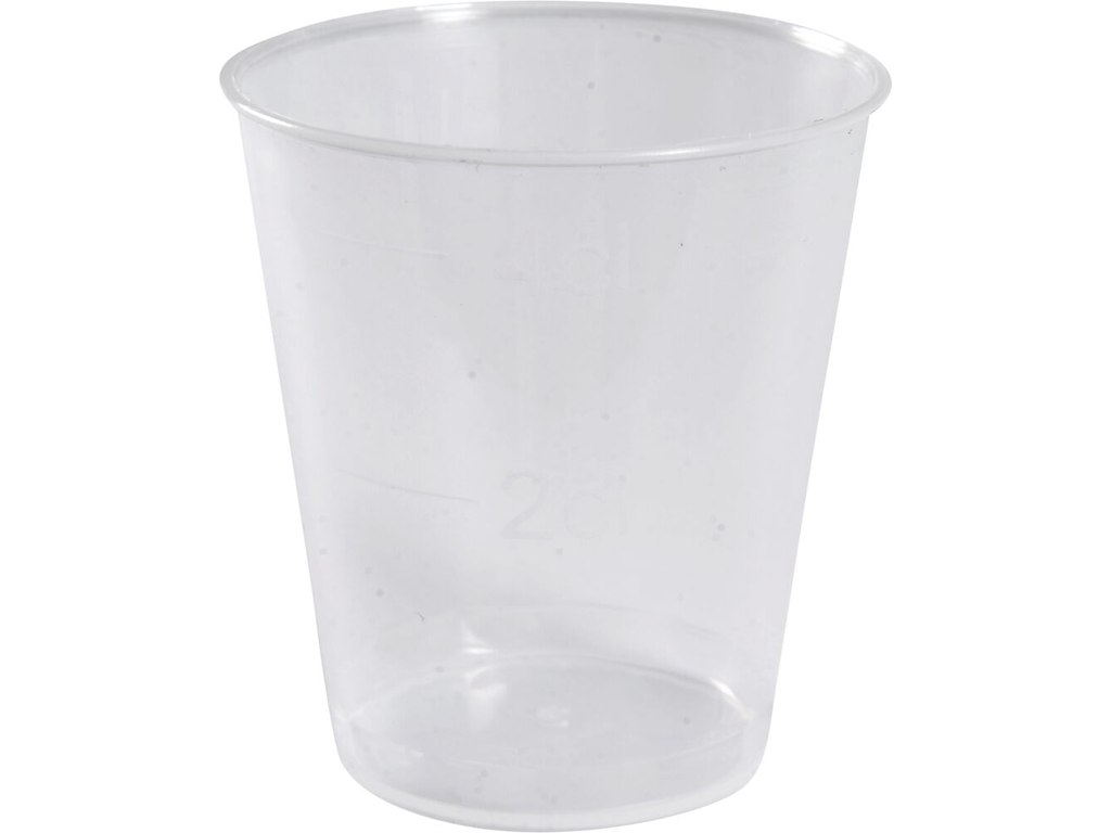 Flergangs snapseglas klar 4 cl. 5cm, Ø4,4cm