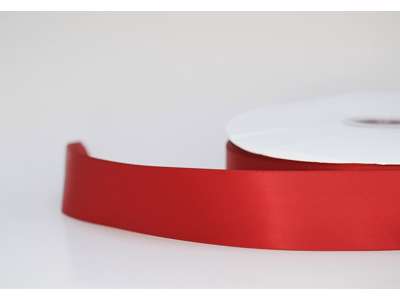 Glat silkebånd 38mm x 91 meter scarlet