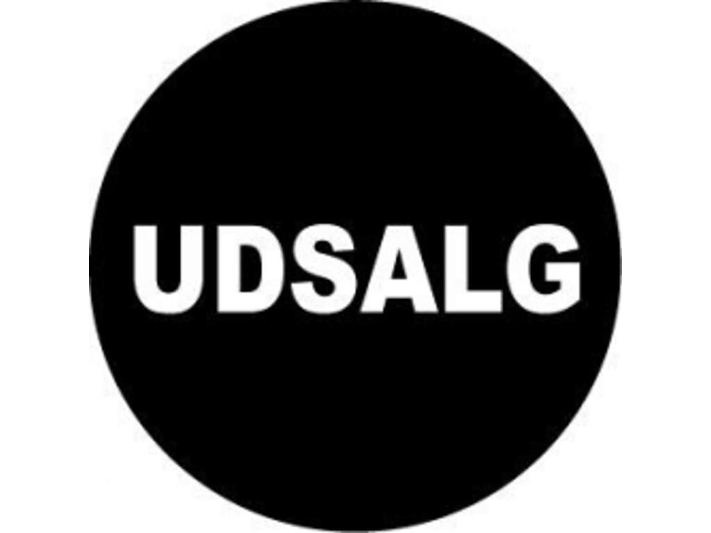 Udsalg Ø40cm Sort med hvid tekst