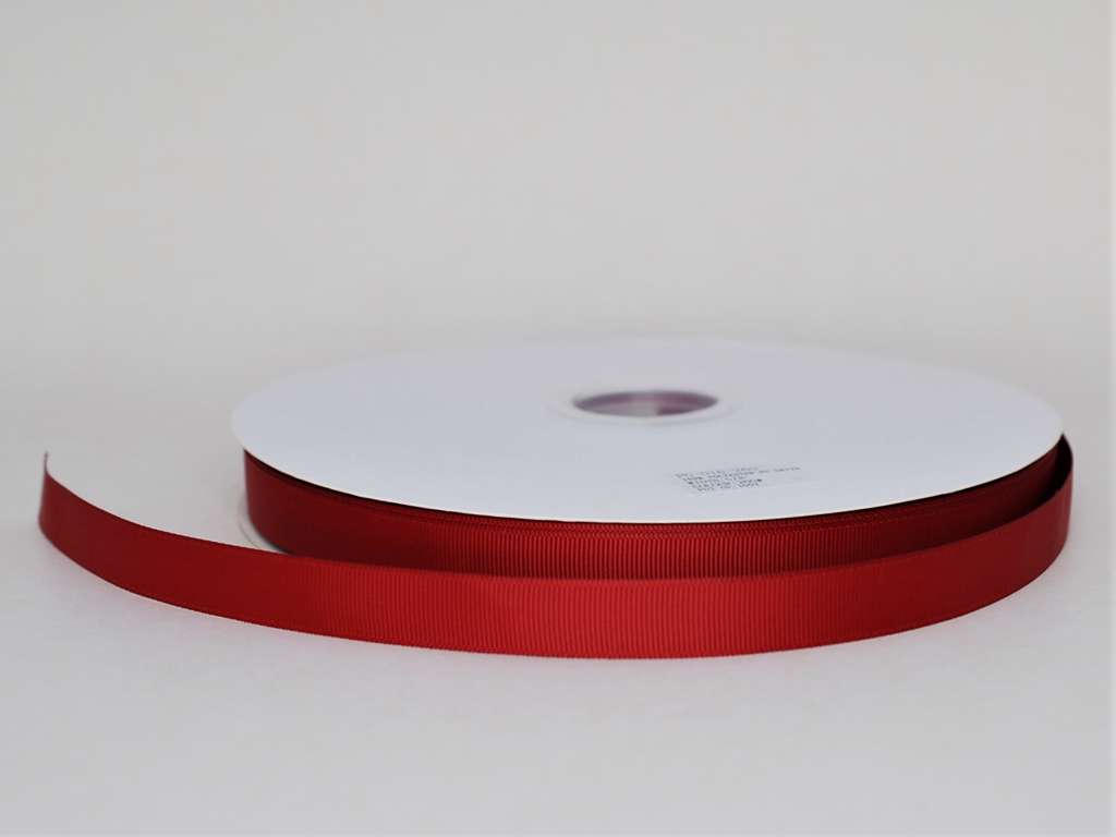 Silkebånd 16mm rillet Scarlet