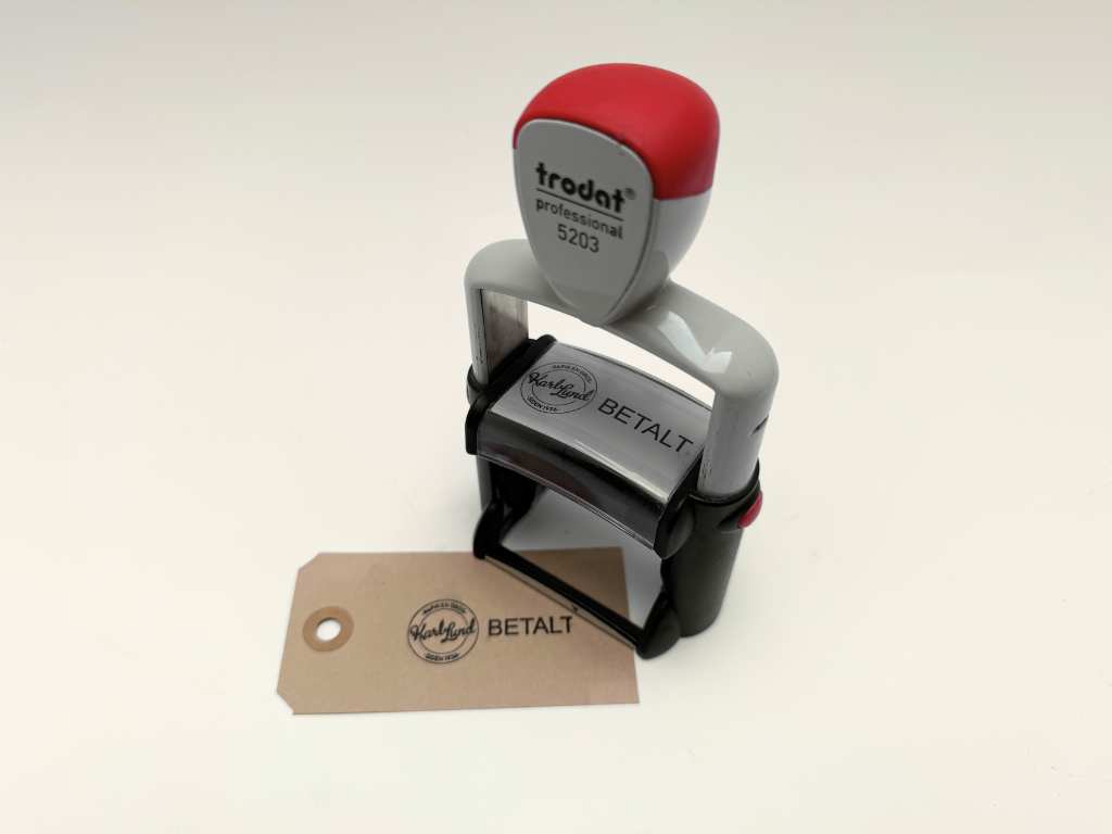 Trodat 5203 Komplet stempel m/tekstplade + pude 