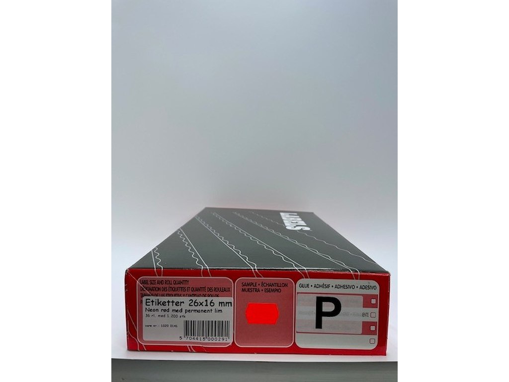 Etiketter 26x16 neon orange perm. Wave 36 rl.