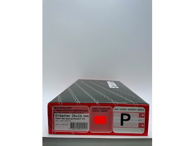 Etiketter 26x16 neon orange perm. Wave 36 rl.