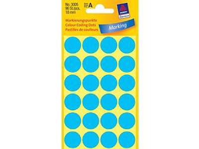 Labels in ps. Ø18mm blue