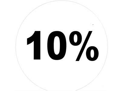 Etiketter ø 20cm 10% hvid