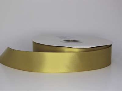 Silkebånd glat 38mm golden olive