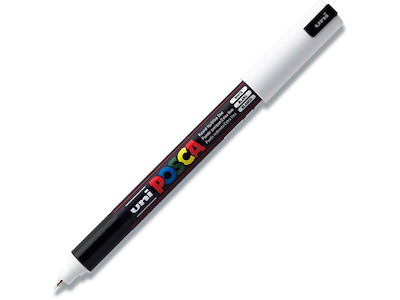 Uni Posca PC- Hvid 1 MR spids, 0,7mm