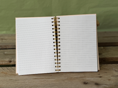 Notesbog A5 Rosa, spiralryg