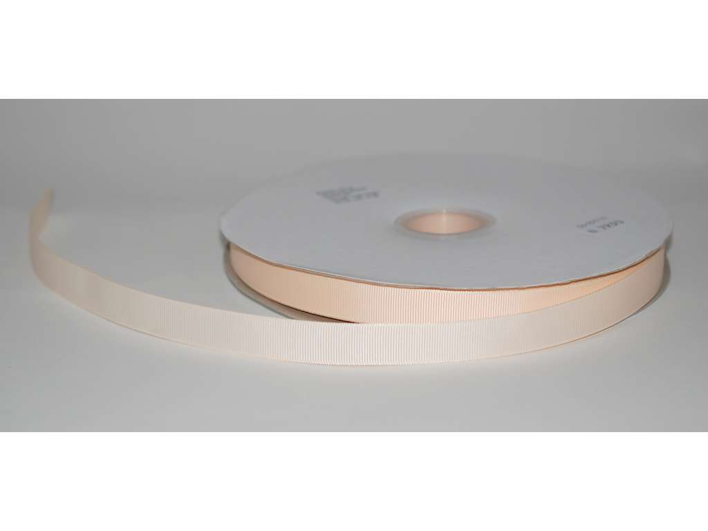 Silk ribbon 16mm grooved Nude