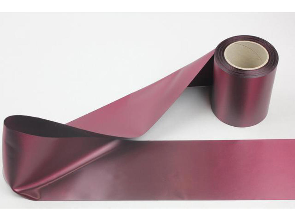 Wreath ribbon bordeaux 75 mm x 25 meter