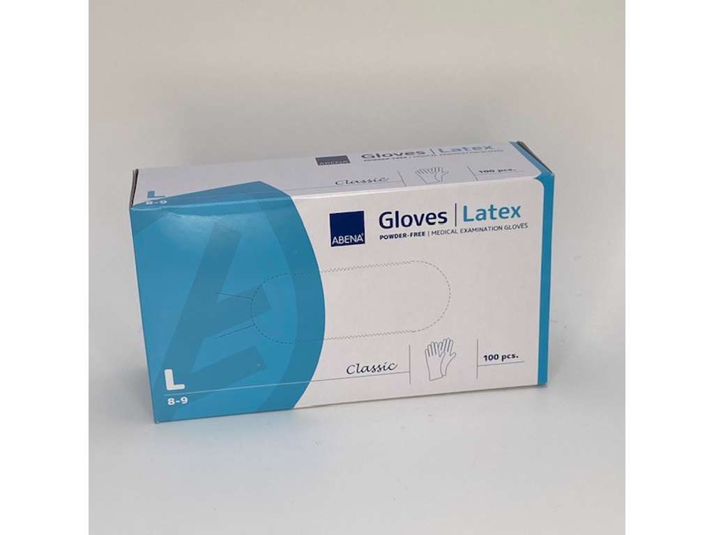 Latex gloves large 100 pcs - powder free