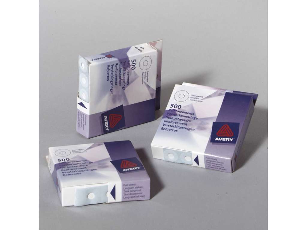 Hole enhancers Avery 43409 self-adhesive clear