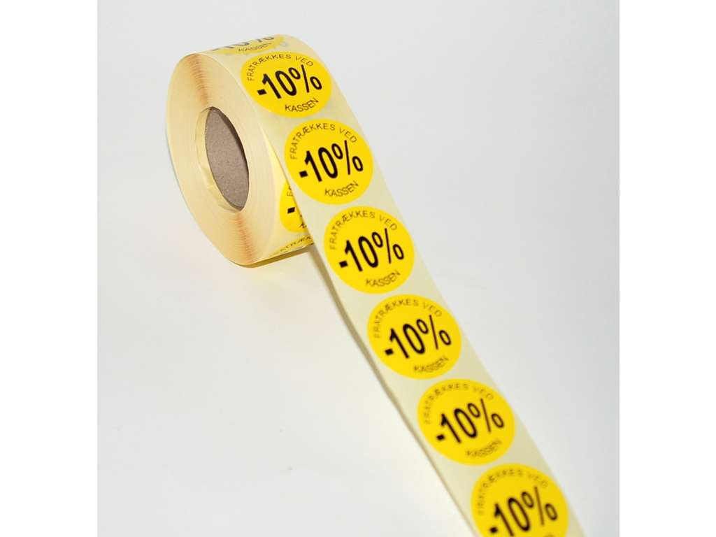  Labels ø36mm yellow -10%.