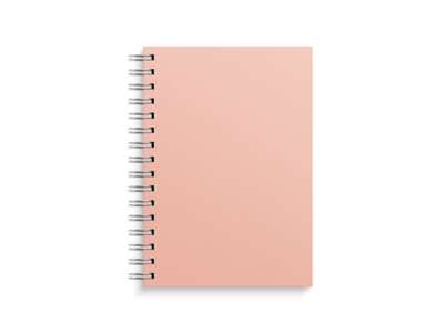 Notesbog A5 Rosa, spiralryg