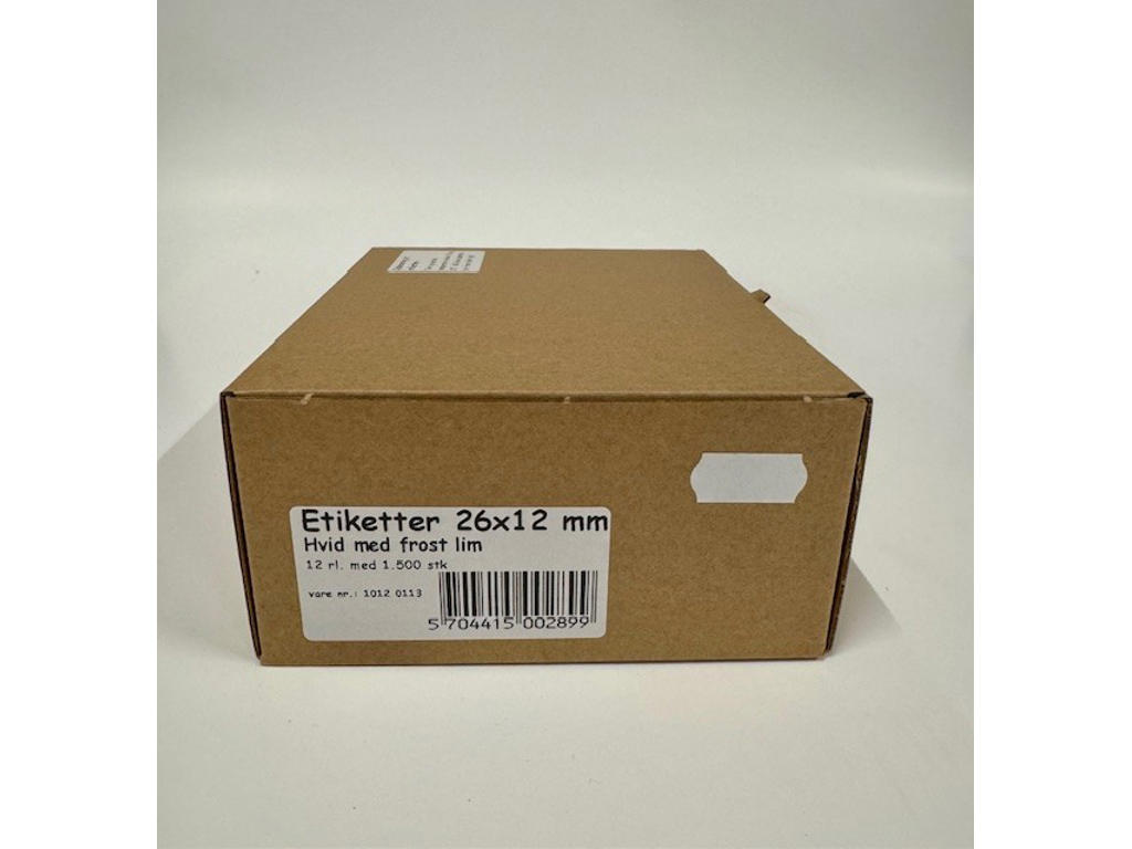 Etiketter 26x12mm hvid FROSTLIM - 12 rl.