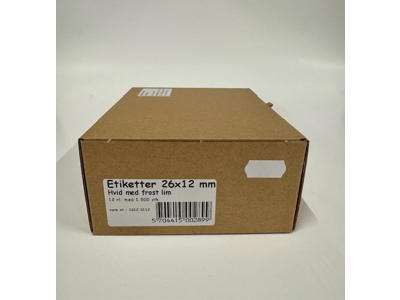 Etiketter 26x12mm hvid FROSTLIM - 12 rl.