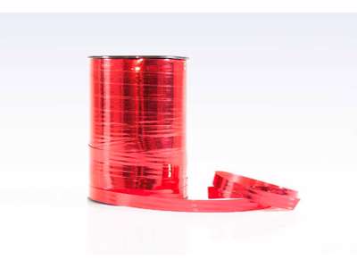Gavebånd metallic 10mm rød