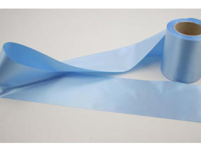 Wreath ribbon light blue 75mm x25 meter