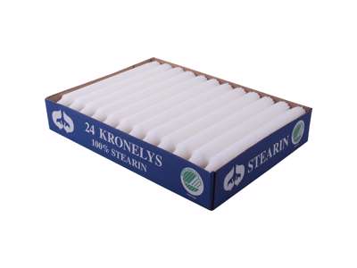 Kronelys ren stearin 24 stk/pk