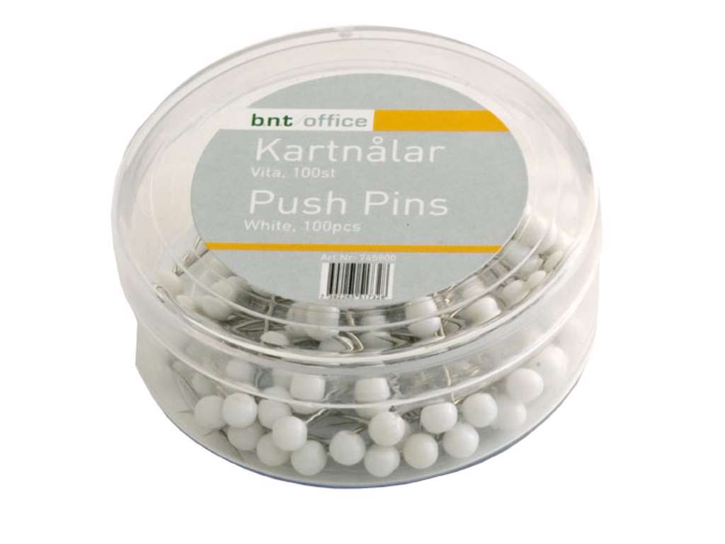 Kortnåle 4mmx20mm hvid 100stk/pak