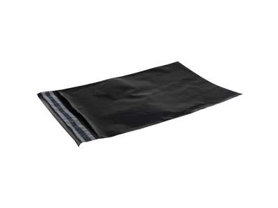 Black shipping bag 19 x 25 cm. 50 my - 100 pcs.