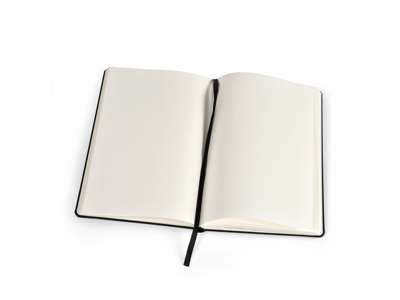 Notesbog A4 sort  -  Ulinieret