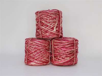 Flax cordel rød/hvid/pink 167m