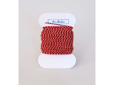 Cotton cord vnd. red/white