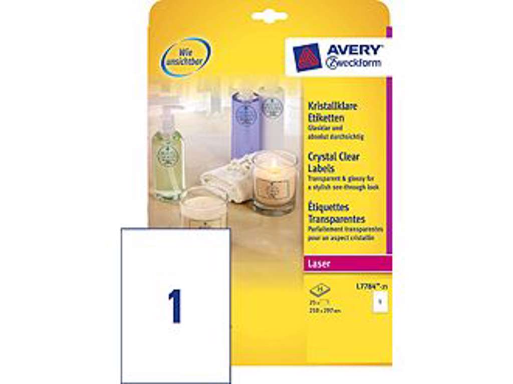 Avery klare etiketter L7784-25