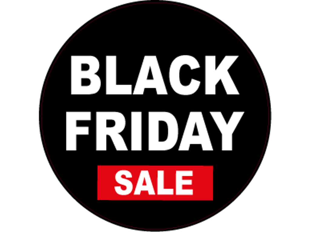 Black friday streamer Ø 20cm selvklæbende