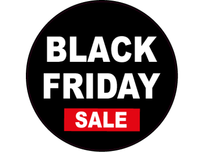 Black friday streamer Ø 20cm self-adhesive