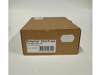 Etiketter 32x19mm hvid FROSTLIM - 10 rl.