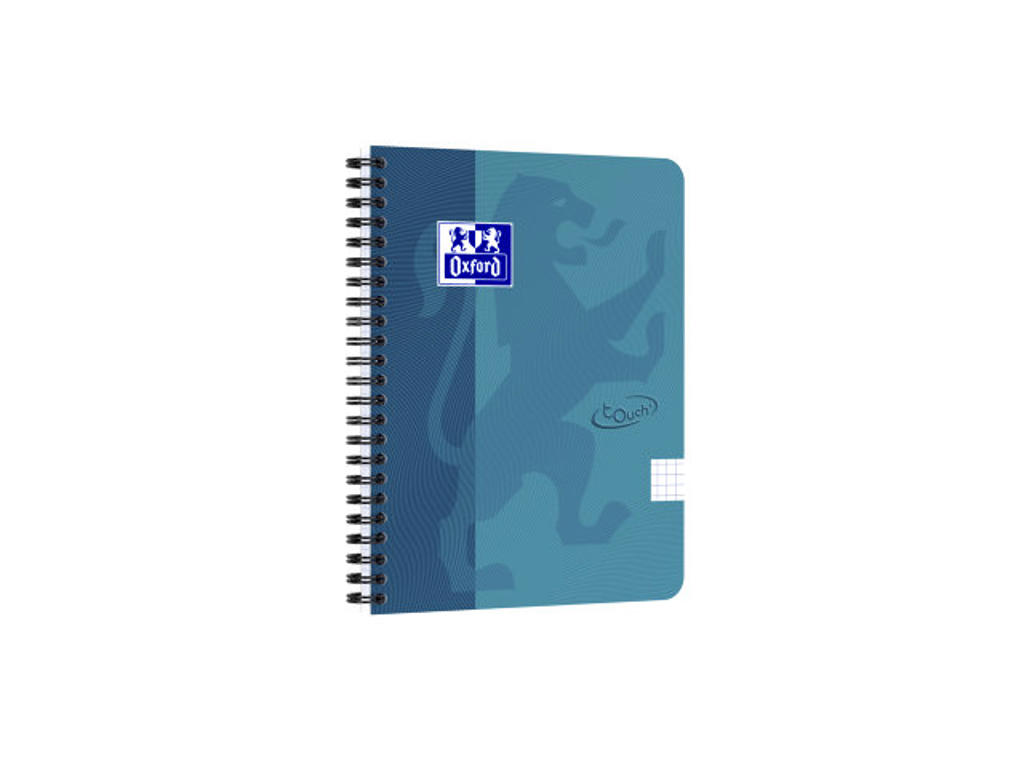 Notesbog Oxford TOUCH A5+ turkis kvadreret 90g