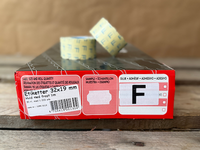 Etiketter 32x19 Wave hvid frost 30rl.