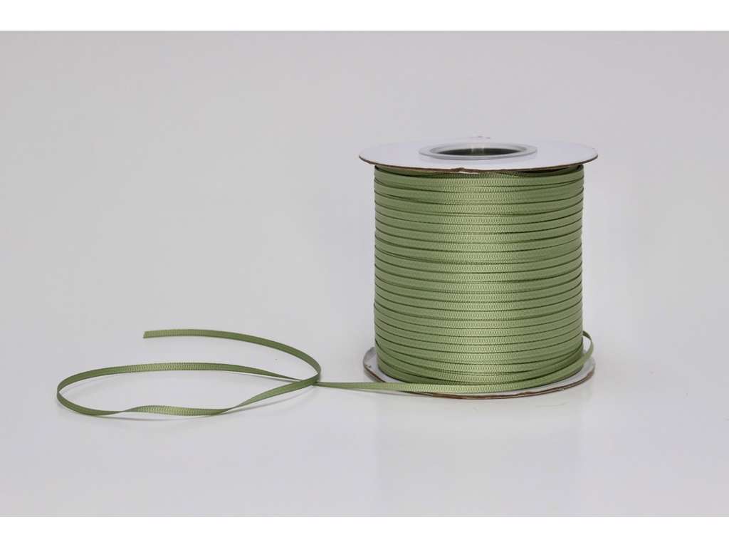 Silkebånd 3mm x 320 meter spring moss