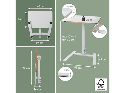 Leitz Ergo lille sammenklappeligt hæve-sænke skrivebord