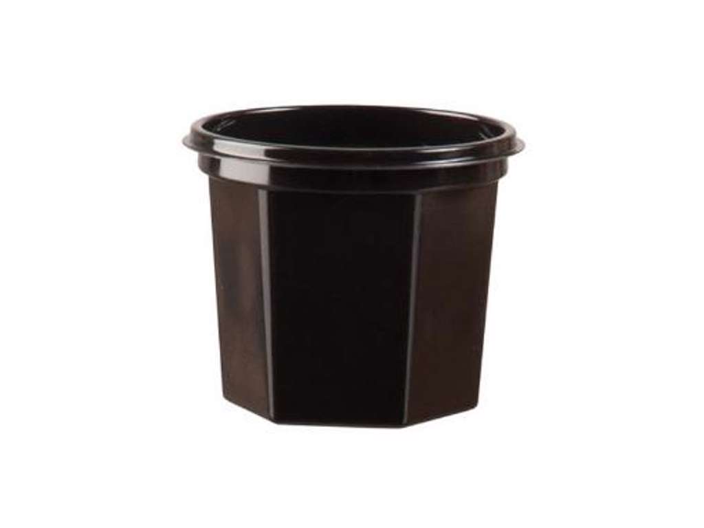 Dressing cups 6 angular Black 100 ml.