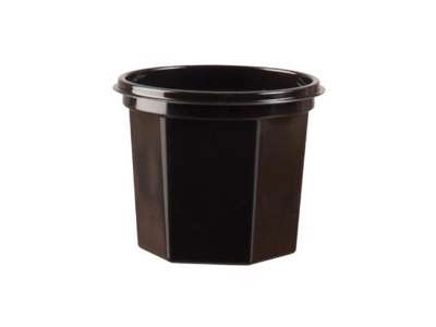 Dressing cups 6 angular Black 100 ml.