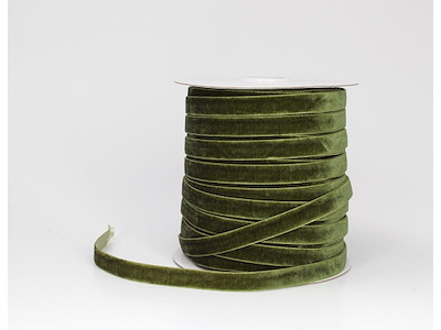 Velourbånd 9mm x 50y mørk oliven 11 - 45m