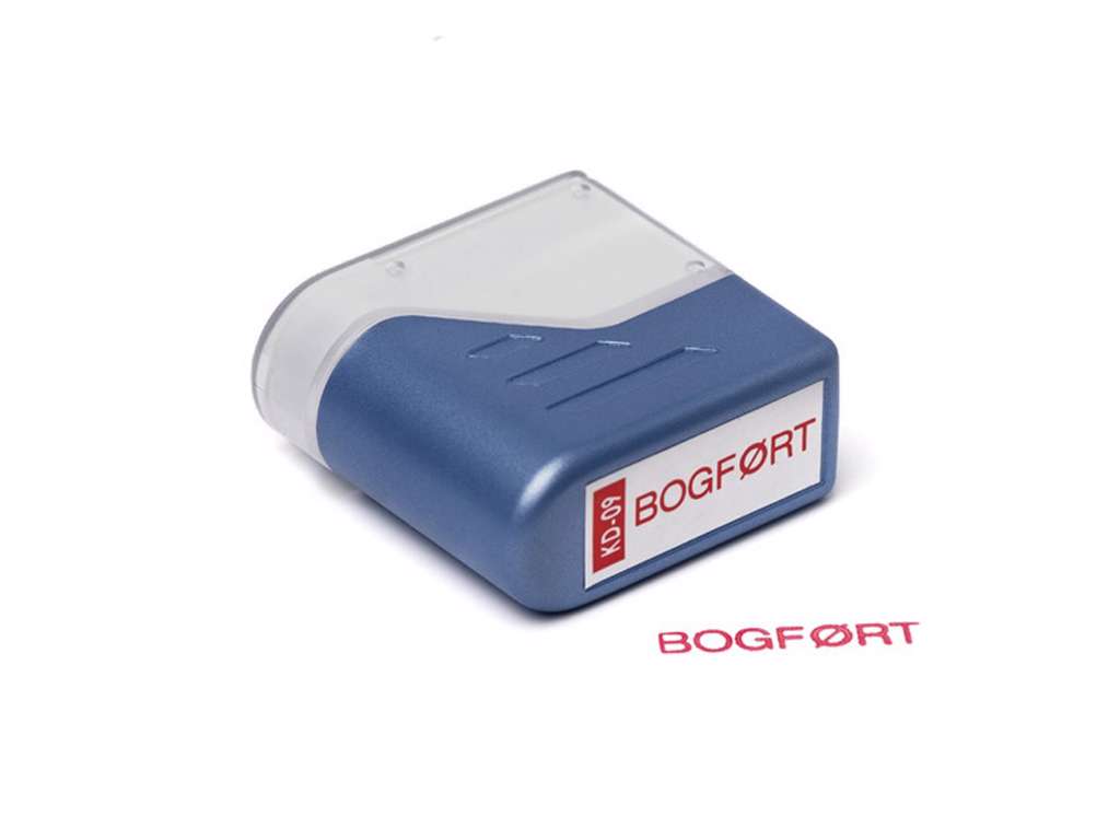 Stempel selvfarvende: BOGFØRT