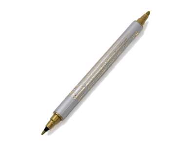ZIG Metallic pen  Guld med dobbelt spids