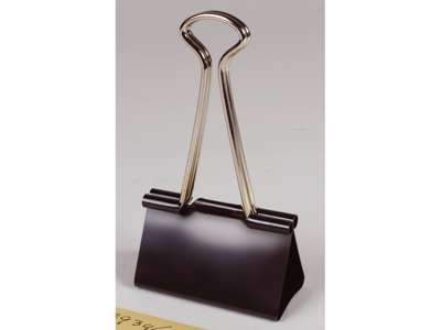 Foldback' 19mm, sort papirklemme